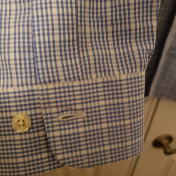 Brooks Brothers 346 Men's Blue & White Check Cotton Casual Shirt XL XLarge - Picture 4 of 6